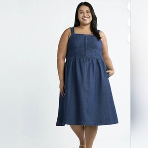 Terra & Sky Black Label Denim Corset Dress